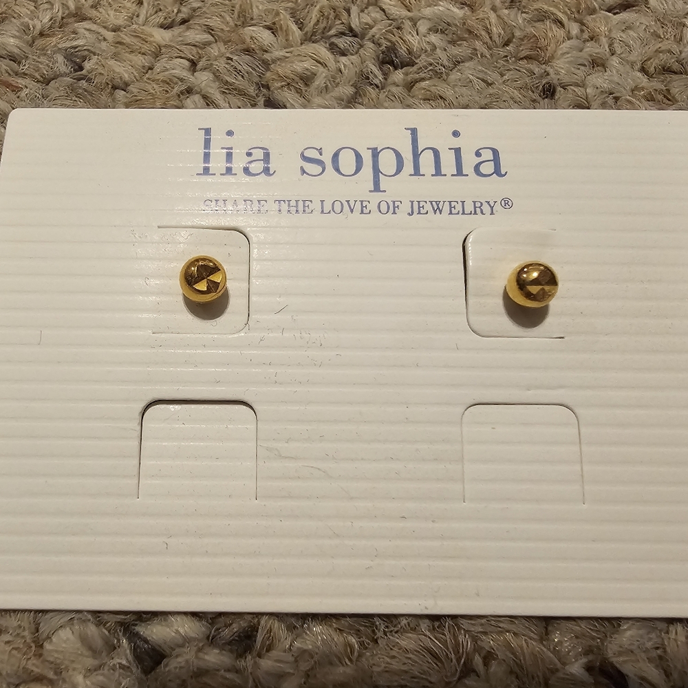Lia Sophia Gold Tone Stud Earrings